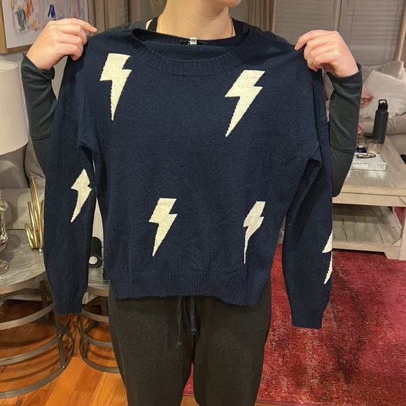 Rails navy and white lightning bolt sweater - Picture 2 of 2